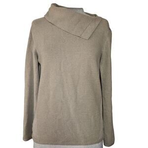 Olsen Beige Cowl Neck Sweater Size Small